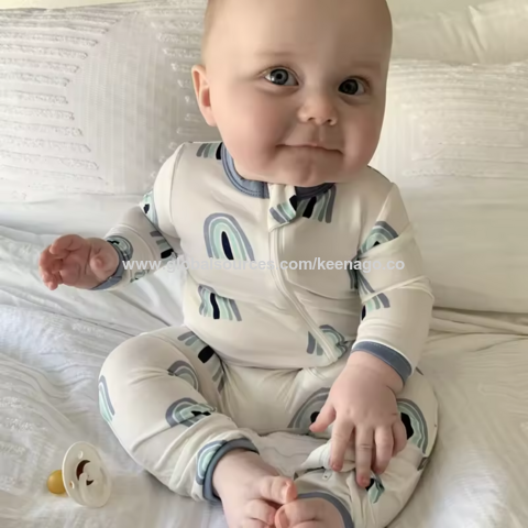 Pijamas de Bebé Orgánicos Personalizados de Bambú con Estampado Digital: Peleles para Recién Nacidos