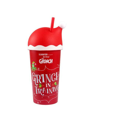 Venta al por mayor de vasos de paja de dibujos animados, nuevo estilo creativo, vaso de plástico navideño