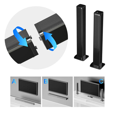 Barra de Sonido Desmontable 2 en 1 para TV, Altavoz Soundbar para Audio Doméstico con Bluetooth, Óptico, AUX - Ideal para Mayoristas
