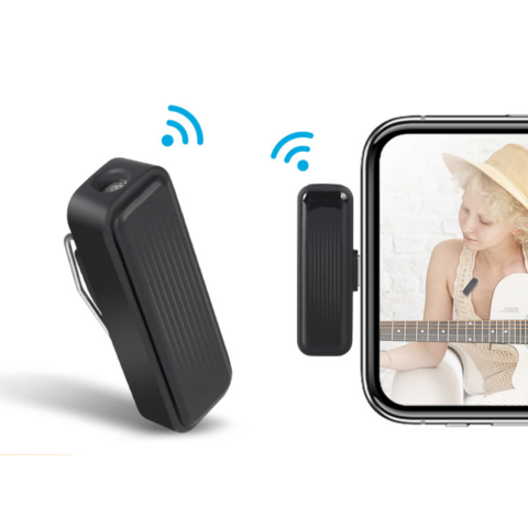 Micrófono Lavalier Inalámbrico para Streaming Móvil, Micrófono para Grabación de Video en Exteriores con Cancelación de Ruido