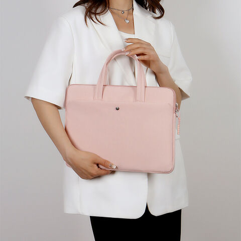 Sac fourre-tout pour ordinateur portable 15,6 pouces pour femmes d'affaires, sac à dos rose pour documents