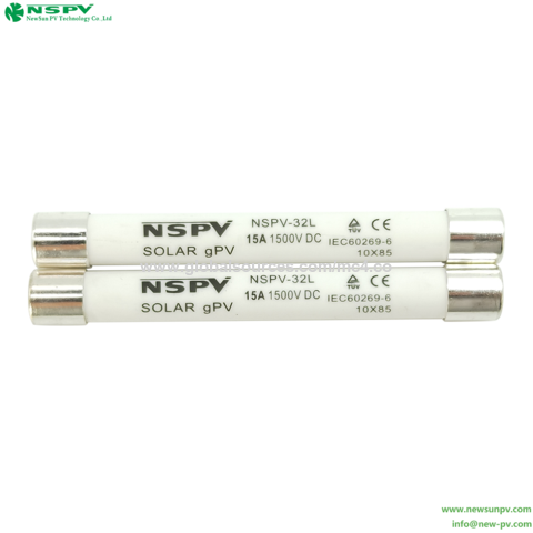 Fusible Solar 10x85mm 2-30A de Alto Rendimiento gPV