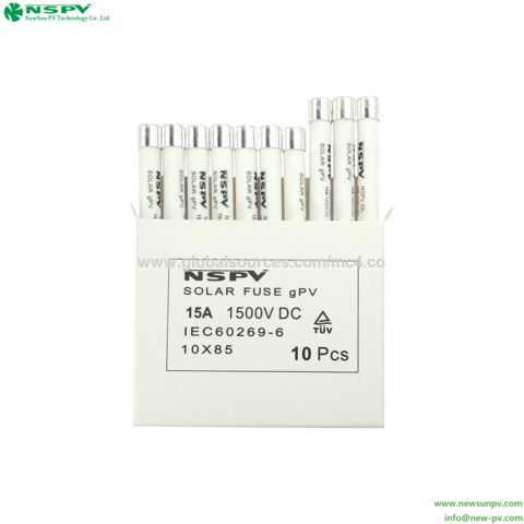 Fusible Solar 10x85mm 2-30A de Alto Rendimiento gPV
