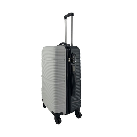 Customized contrack color white dark grey 26inch trunk luggage 4 wheels suitcase ABS luggage with cheap price