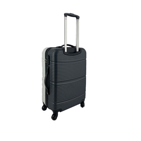 Customized contrack color white dark grey 26inch trunk luggage 4 wheels suitcase ABS luggage with cheap price