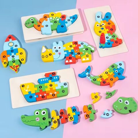 Puzzles educativos para niños CMYK, puzzles con logotipo personalizado OEM o ODM, rompecabezas de dibujos animados, juegos de ingenio para niños