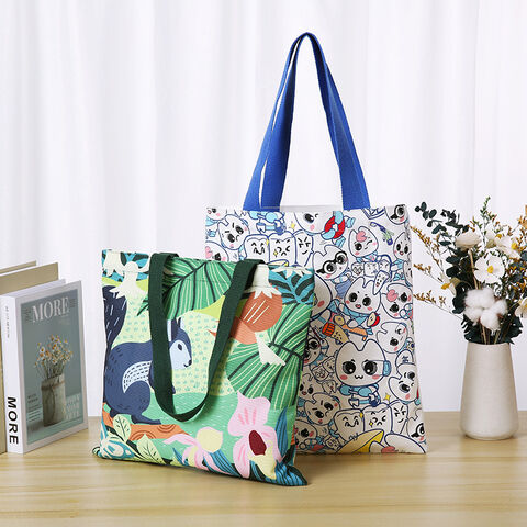 WOO Anpassbare Tragetasche aus Canvas in Unifarben, individuelle Größe - Canvas-Tragetasche nach Maß, Canvas-Umhängetasche, schlichte Canvas-Tasche zum selbst Gestalten
