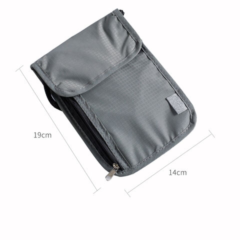 Bolsa de ombro com proteção contra radiação eletromagnética para celular, bolsa de pescoço anti-roubo, bolsa de peito, bolsa para guardar documentos de identificação