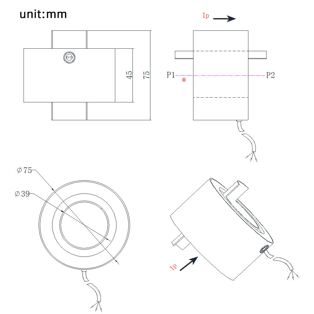 Current Sensor Outdoor High-precision Anti-interference Passive Zero ...