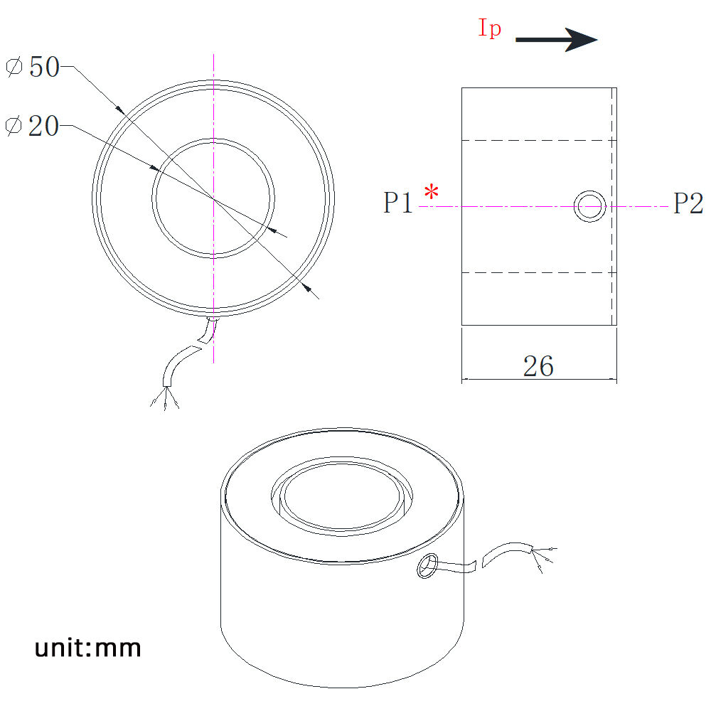 Current Sensor Out Current Sensor Outdoor High-precision Anti-interference Passive Zero ...
