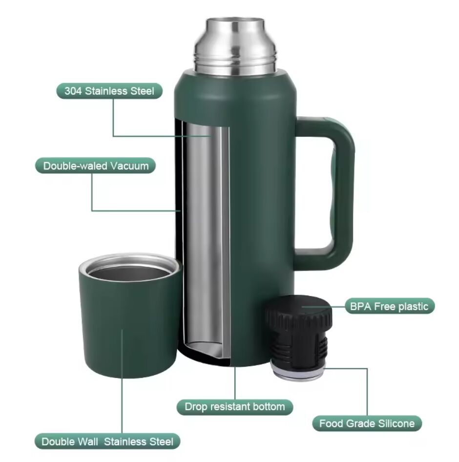 Everich New Vacuum Insulated Wide Mouth Bottle Bpa Free 18/8 Stainless ...