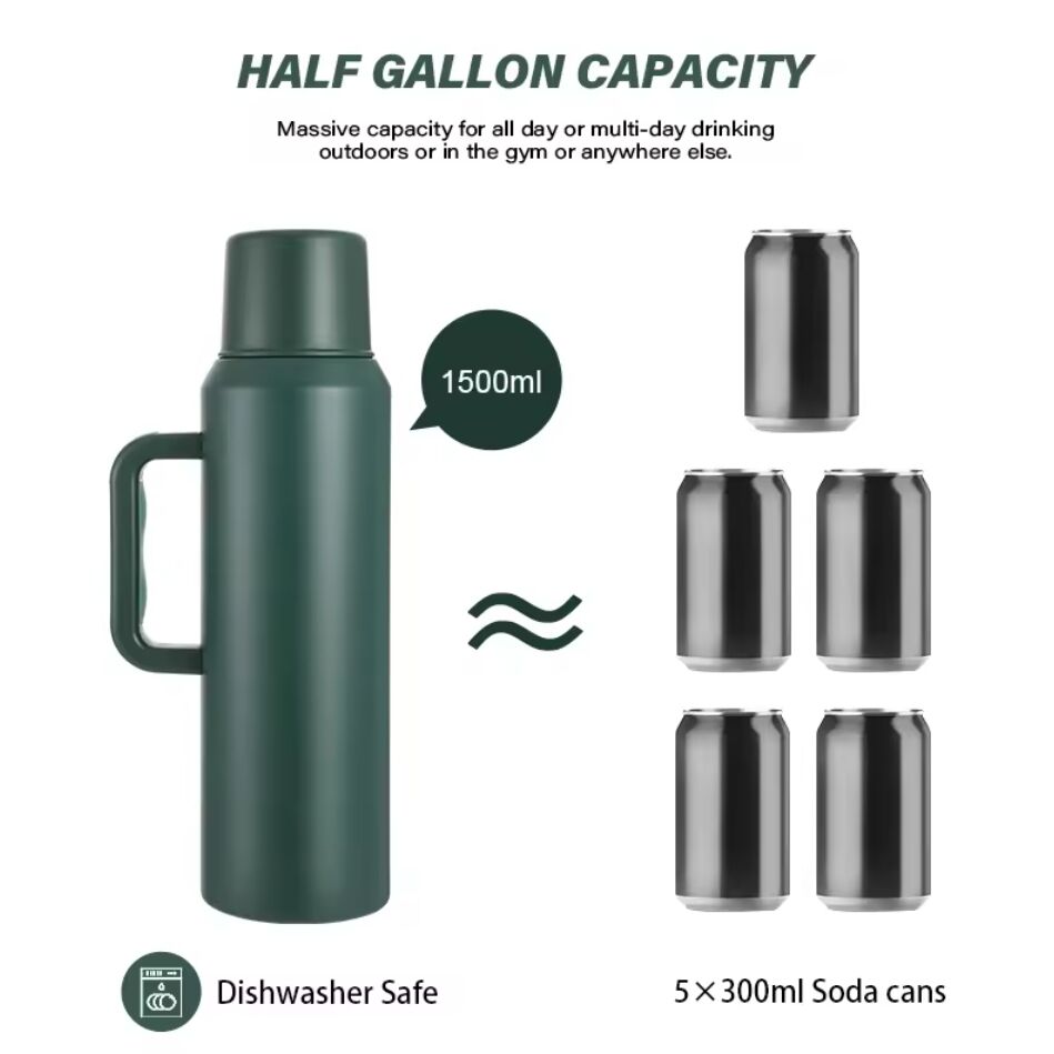 Everich New Vacuum Insulated Wide Mouth Bottle Bpa Free 18/8 Stainless ...