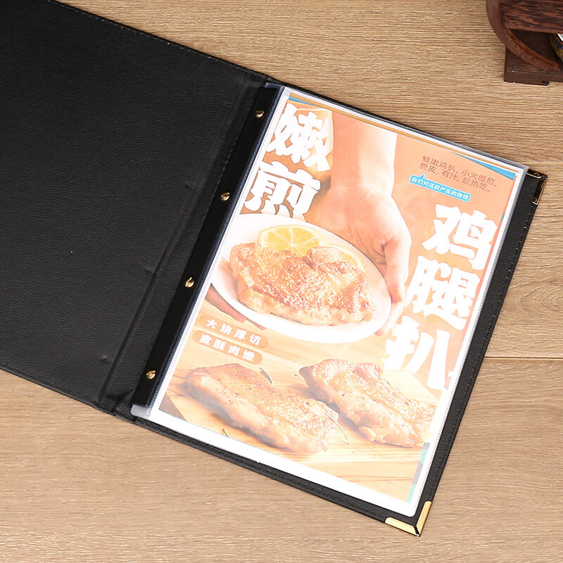 Buy China Wholesale Leather Menu Cover Hotel A4 A5 A6 Leather Black Pvc ...