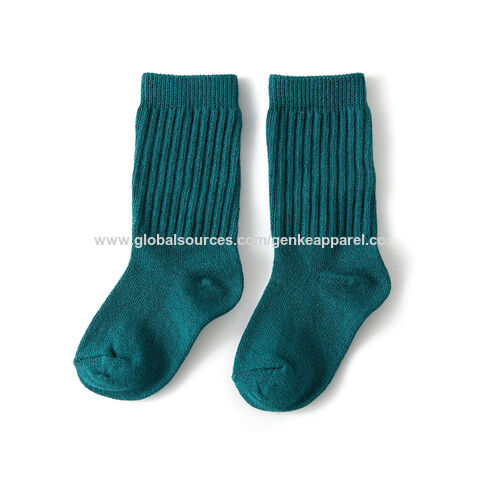 Calcetines del equipo del tubo lindo de los niños Calcetines de algodón orgánico de la raya del color del caramelo del invierno