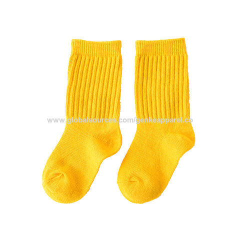 Calcetines del equipo del tubo lindo de los niños Calcetines de algodón orgánico de la raya del color del caramelo del invierno