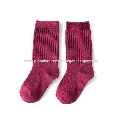 Calcetines del equipo del tubo lindo de los niños Calcetines de algodón orgánico de la raya del color del caramelo del invierno