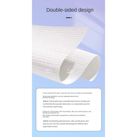 Serviettes Nettoyantes XL™ Recommandées, Serviette pour le Visage 100% Biosourcée USDA, Serviette pour le Visage Jetable, Lingettes Démaquillantes Sèches, Ultra Douces