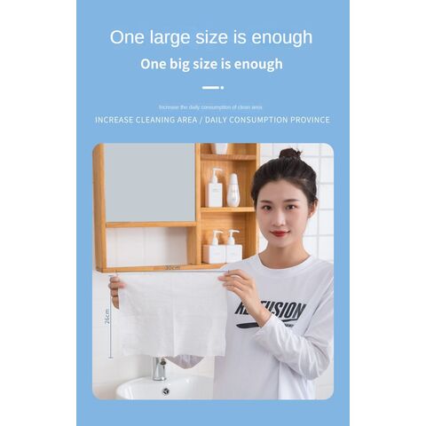 Serviettes Nettoyantes XL™ Recommandées, Serviette pour le Visage 100% Biosourcée USDA, Serviette pour le Visage Jetable, Lingettes Démaquillantes Sèches, Ultra Douces