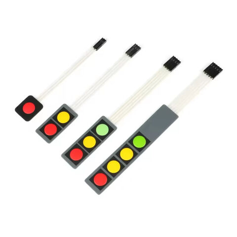 1 2 3 4 Clavier Matriciel à Membrane avec Boutons, Panneau de Contrôle, Kit DIY d'Interrupteur à Membrane