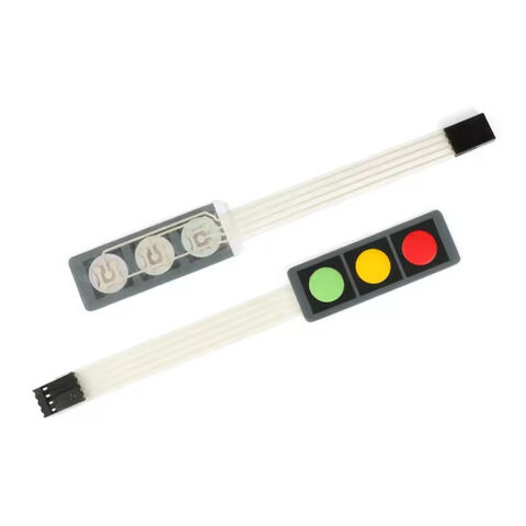 1 2 3 4 Clavier Matriciel à Membrane avec Boutons, Panneau de Contrôle, Kit DIY d'Interrupteur à Membrane