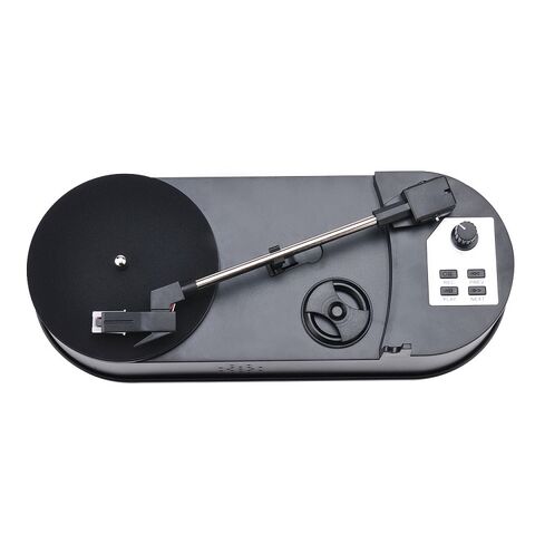 Giratória de vinil OEM de fábrica, design portátil, 2 velocidades 33 e 45 RPM, vinil para MP3 com alto-falante, toca-discos reprodutor de áudio para casa.
