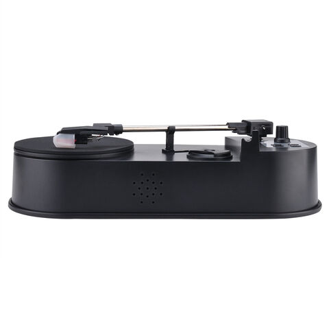 Giratória de vinil OEM de fábrica, design portátil, 2 velocidades 33 e 45 RPM, vinil para MP3 com alto-falante, toca-discos reprodutor de áudio para casa.