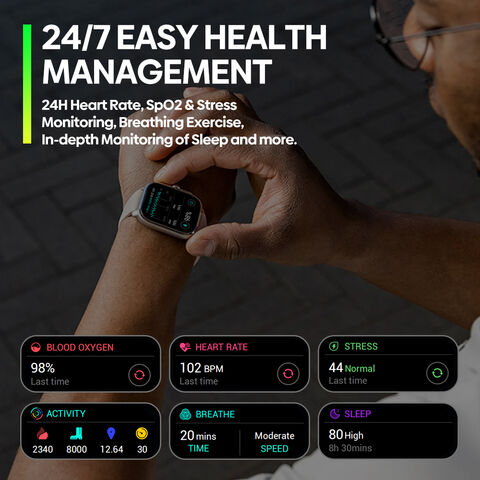 Zeblaze Beyond 3 PRO GPS 2.15'' AMOLED Pantalla GPS Monitoreo de Actividad Smartwatches Hacer/Recibir Llamadas Pulseras Inteligentes Reloj