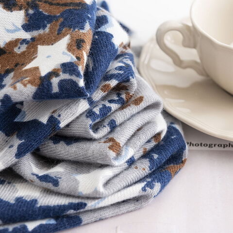 Cachecol de inverno estampado para mulheres, elegante xale quente de caxemira para proteção do pescoço contra o frio