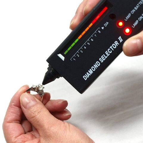 Caneta Testadora de Diamantes Profissional de Alta Precisão para Joalheiros, Ferramenta para Iniciantes e Especialistas - Seletor de Diamantes II Inclui Bateria de 9V (Preto)