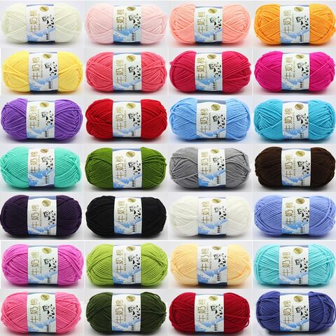 Baumwollgarn 24/7, Stärke 1, weiß, verschiedene Farben - Baumwollgarn zum Stricken und Basteln im Großhandel