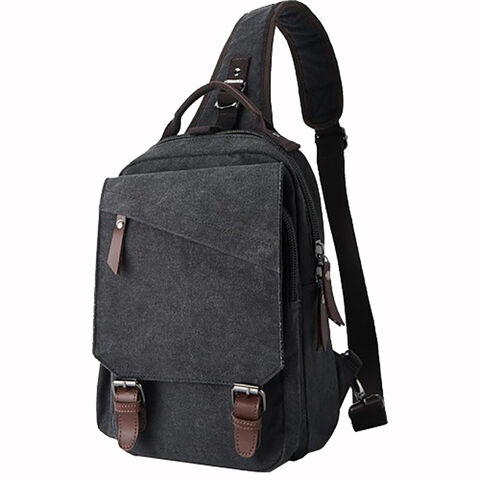 Bolsa Mensageiro Masculina, Pequena Mochila Transversal, Bolsa de Ombro para Homens e Mulheres, Bolsa Transversal de Lona