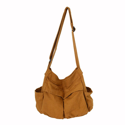 Mochila Mensageiro para Laptop Feminina Masculina, Bolsa Tote de Lona Transversal com Compartimento para Laptop, Bolsa Mensageiro de Lona para Trabalho