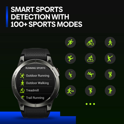 Zeblaze Stratos 3 Pro Smartwatch con GPS y Llamadas Bluetooth, Pantalla AMOLED Siempre Activa, Seguimiento de Rutas y Monitoreo de Fitness - Relojes Inteligentes Deportivos