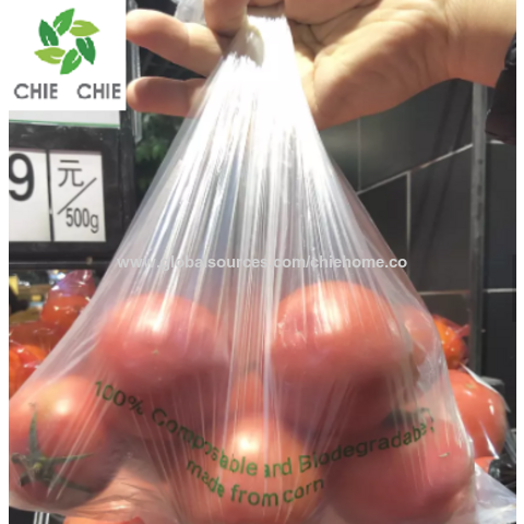 Sacs d'emballage transparents en plastique pour aliments, fruits et légumes, pour supermarché, en rouleau
