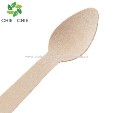 100% kompostierbare, individuell bedruckte, günstige Einweg-Teelöffel aus Holz