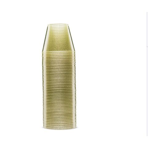 Copos de PS de 9oz com glitter dourado de alta qualidade para eventos e celebrações