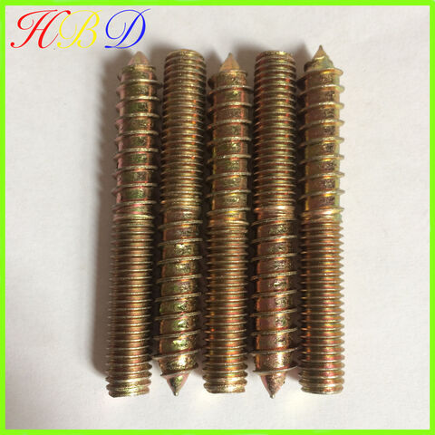 Zinc plated dual thread screw
