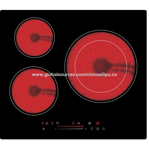 Cuisinière infrarouge Ailipu à trois brûleurs, 5400W, double zone, 9 niveaux de puissance, pour la cuisine