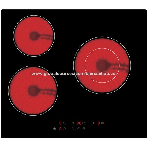 Cuisinière infrarouge Ailipu à trois brûleurs, 5400W, double zone, 9 niveaux de puissance, pour la cuisine