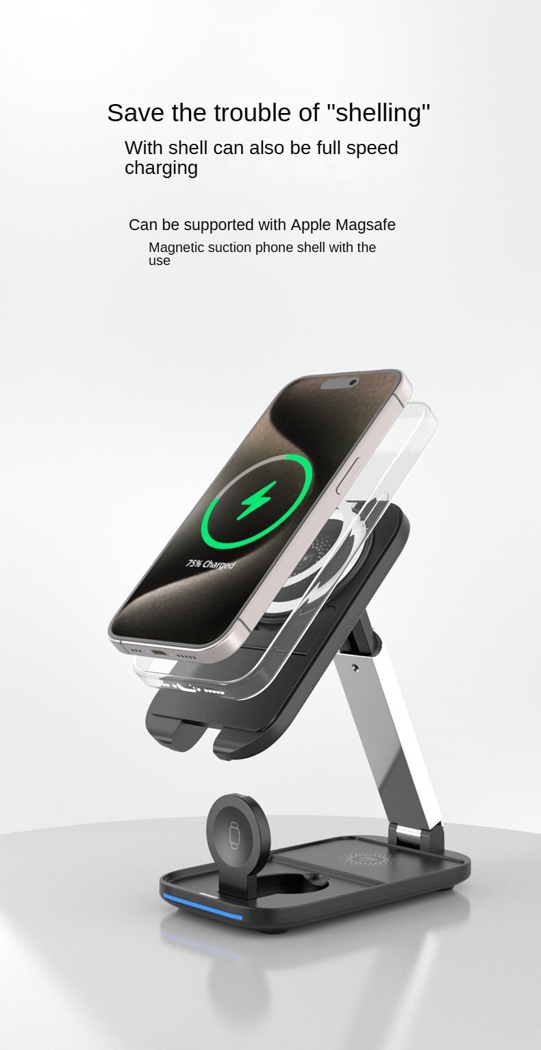 3 In 1 Wireless Charger Fast Charge Support Magsafe Applicable To Apple