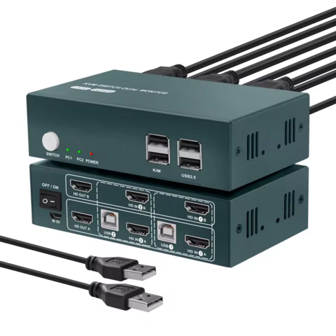 Directo de fábrica al por mayor de alta calidad precio competitivo Kvm hdmi interruptor con 4k 60hz 2 puertos