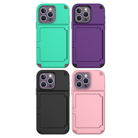 Handyhülle für iPhone 12 Pro Max mit Spiegel und Kartenfach, wasserdichte Rückseite