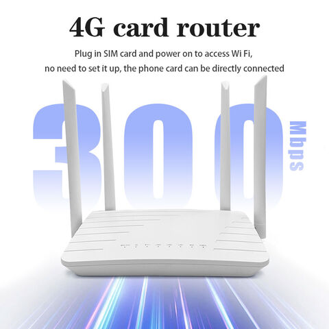 Router WiFi 4G de Alta Velocidad 300M, 300Mbps MTK7620A, Router WiFi 4G LTE con Tarjeta SIM, Router WiFi Móvil 4G Conveniente con Tarjeta SIM.