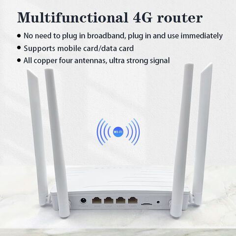 Router WiFi 4G de Alta Velocidad 300M, 300Mbps MTK7620A, Router WiFi 4G LTE con Tarjeta SIM, Router WiFi Móvil 4G Conveniente con Tarjeta SIM.