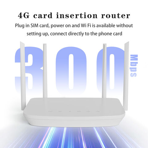 Router 4G para Uso Doméstico con Ranura para Tarjeta SIM, Router de 300 Mbps, Soporta Hasta 150 Conexiones de Dispositivos Móviles