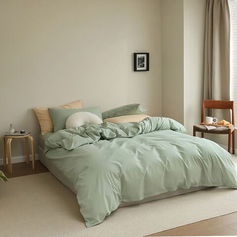 Échantillon gratuit de housse de couette brodée, draps de lit colorés, housse de couette jacquard complète, couette double en velours