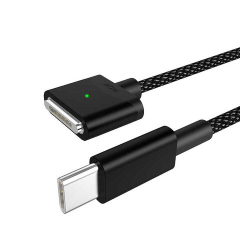 Câble de Charge USB C Magnétique 3 140W Compatible avec PD3.1 28V5A Charge Rapide pour Câbles pour MacBook