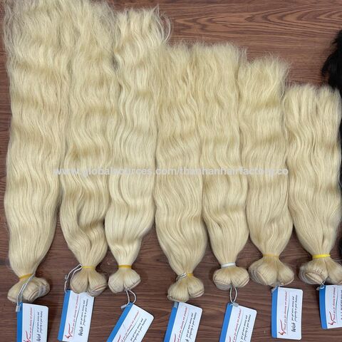 Grande Quantidade de Cabelo Humano Vietnamita em Estoque #613 Loja de Cabelo Cor Natural Ondulado Trama de Cabelo Pronta para Envio