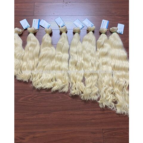 Grande Quantidade de Cabelo Humano Vietnamita em Estoque #613 Loja de Cabelo Cor Natural Ondulado Trama de Cabelo Pronta para Envio