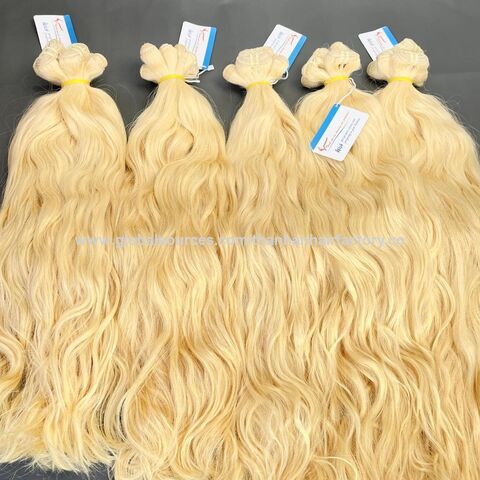 Grande Quantidade de Cabelo Humano Vietnamita em Estoque #613 Loja de Cabelo Cor Natural Ondulado Trama de Cabelo Pronta para Envio